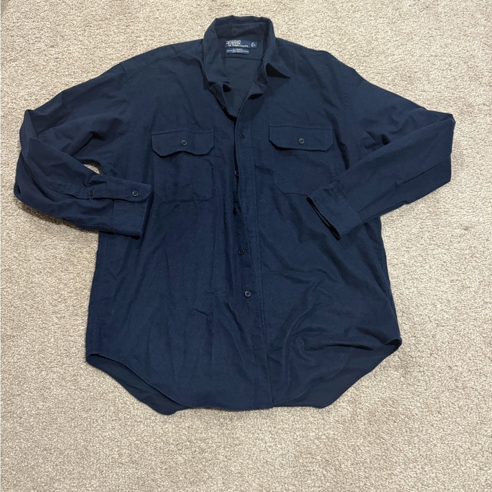Size‎ L super soft, new condition Polo by Ralph Lauren G.I. navy button up